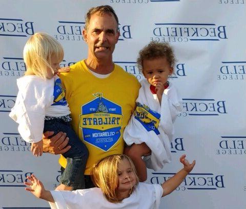 Beckfield College Student with his children at the Tailgate Celebration - Beckfield College - Florence, KY